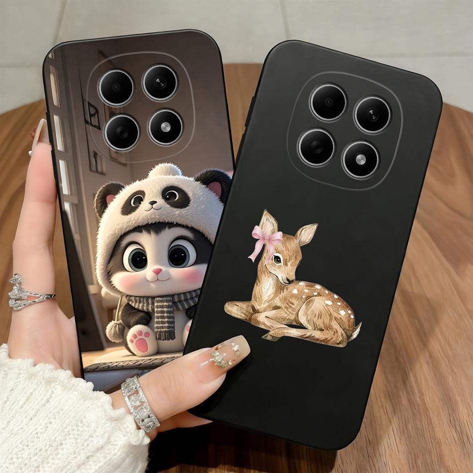 Cute Cats Cover For Poco M8 Pro 5G Phone Case Soft Protective Black Funda For Poco M 8 M8Pro Untra Thin Durable Back Covers Capa