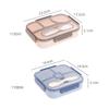1100ml Lunch Box for Students 4 Compartment Food Grade Plastics Sealed Leak Proof Bento Box Office Worker Easy To Clean Meal Box