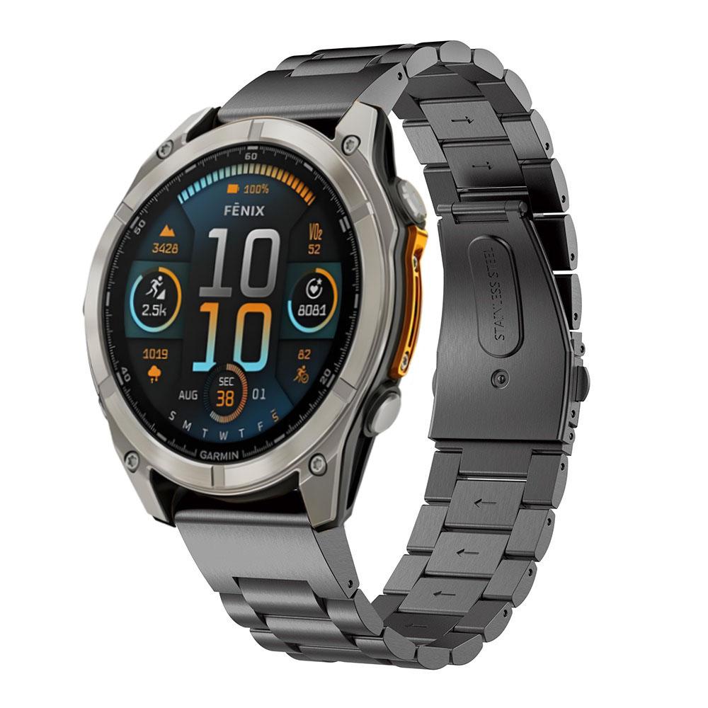 Cinturino in Metallo Quick Fit 26mm 22mm 20mm per Garmin Tactix 8 Fenix 8/E 7X 6X Braccialetto in Acciaio Inossidabile Enduro 3 Forerunner 965 Cinturino