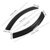 2pcs Car Wheel Eyebrow Strip 41.5cm Universal Anti Collision Wheel Arch Flare Trim Protector Sticker Black