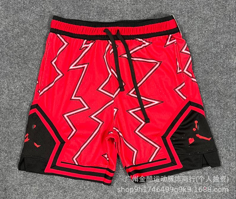 New 2026 summer loose and quick-drying men's AJ basketball shorts printed trendy sports casual pants source wholesale