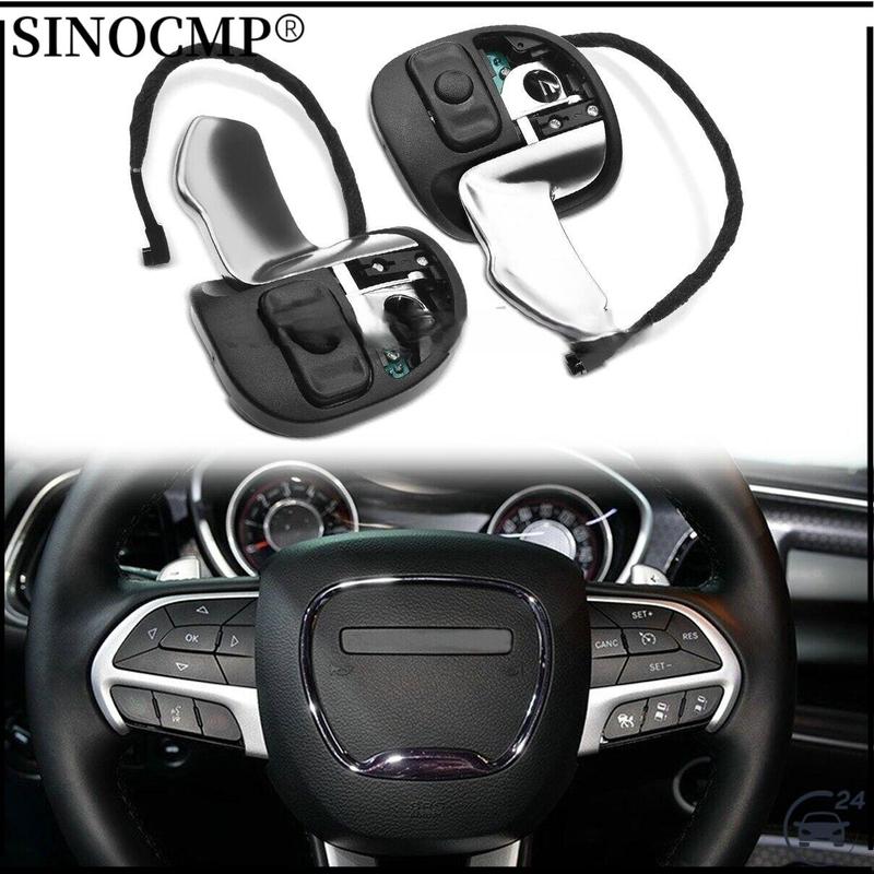 2Pc For 2015- Challenger Charger Suspension Steering Wheels Steering Wheel Hubs Larger Hellcat Paddle Shift Shifter Set