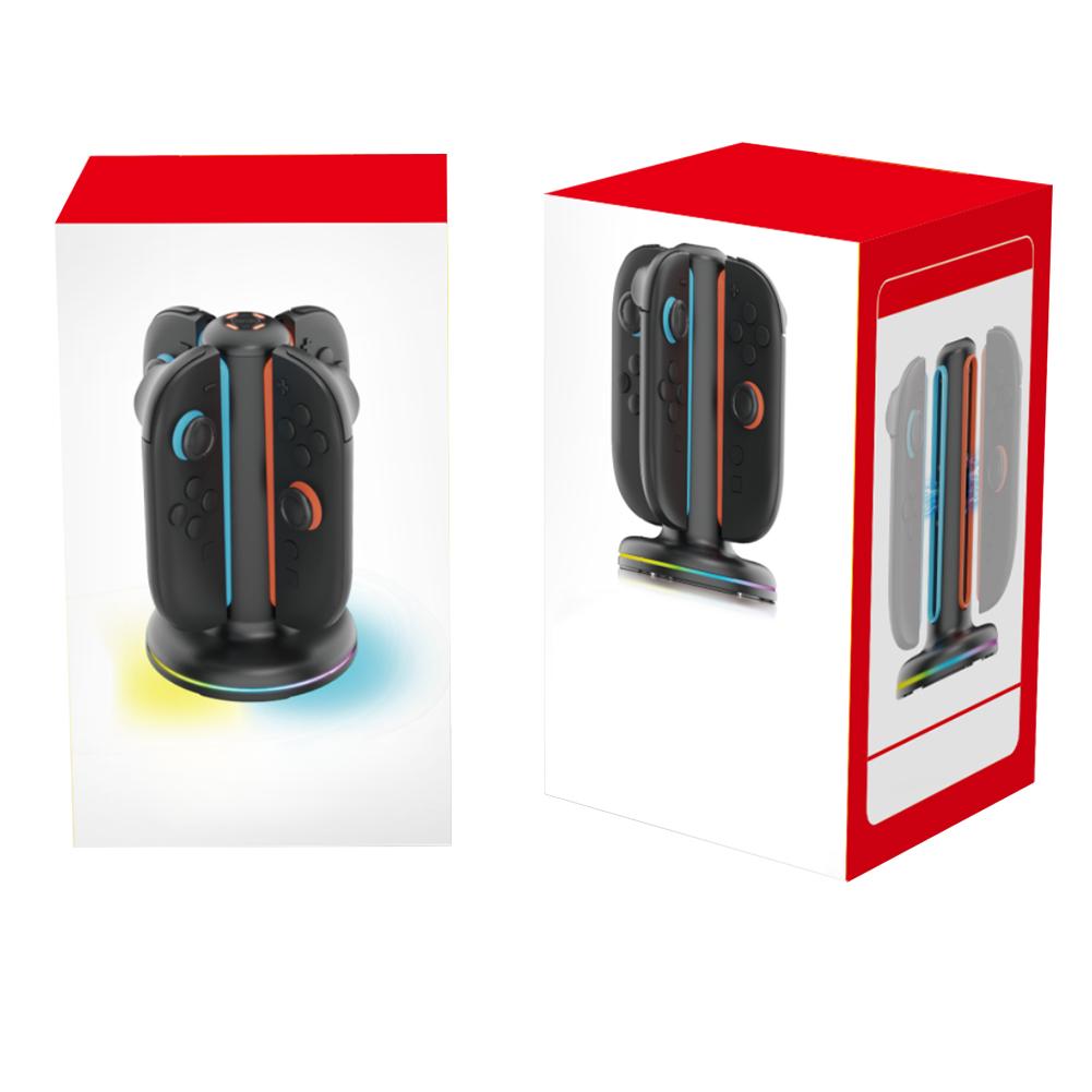 Charging Dock for Switch2 Joy-Con Magnetic Controller Charger 4 in 1 Gamepad Charging Grip Station for Nintendo Accessories