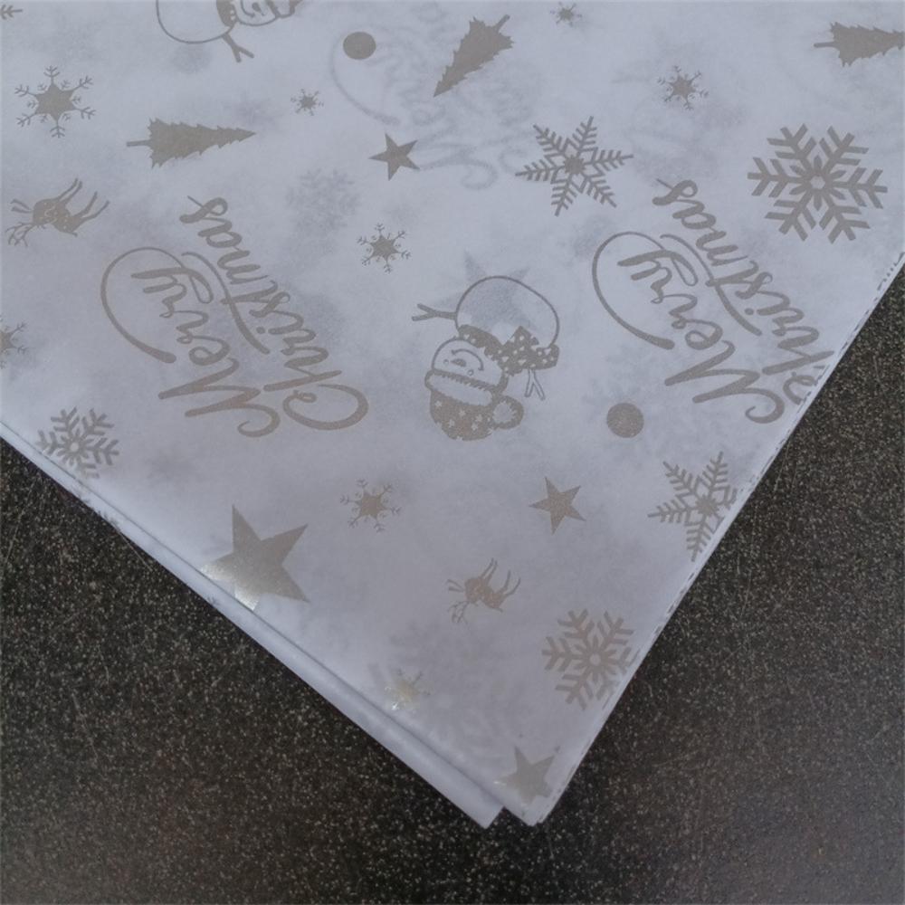 10 Sheets 50X66cm Christmas Gift Wrapping Paper Flower Bouquet Packing DIY Tissue Paper Xmas New Year Party Decoration Supplies