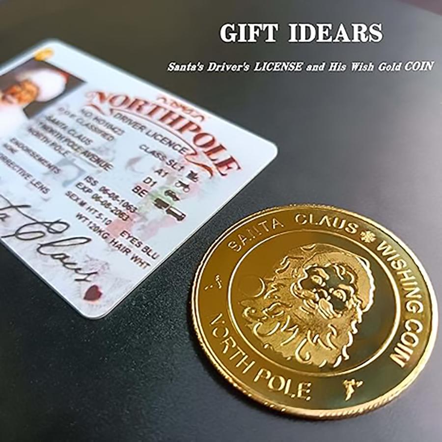 Christmas Commemorative Coin Vintage Style Iron Collectible Coins with Santa Claus Reindeer Pattern Xmas Souvenir Party Gifts