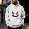 Men's Halloween Print Pullover Hoodie for Holiday Party and Cold