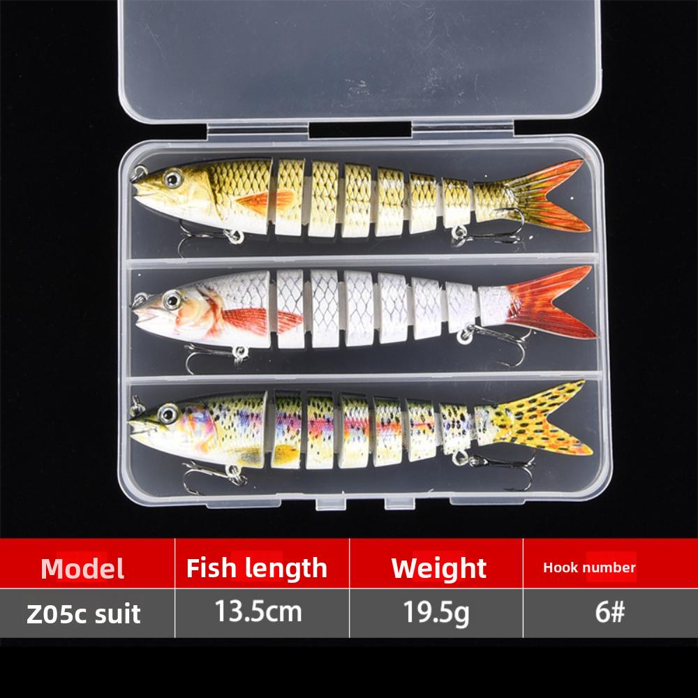 Set of Multi-section Luya Bait 8-section Fish Freshwater Sea Fishing Bait Hard Bait Luya Bait Is Sold Far Away 13.5cm