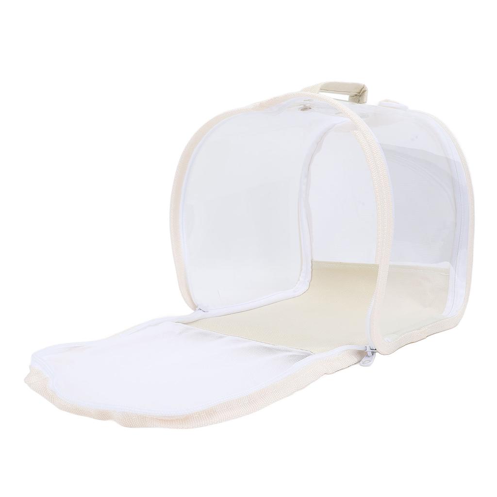 Transparent Observation Mesh Cage Multifunctional Portable Folding Critter Cage Terrarium Beige