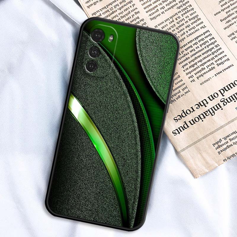 Artistic Metal Style Pattern For Motorola G85 Edge 50 G24 G35 G14 G04 40 G72 G34 G G54 G13 G32 5G Black Phone Case