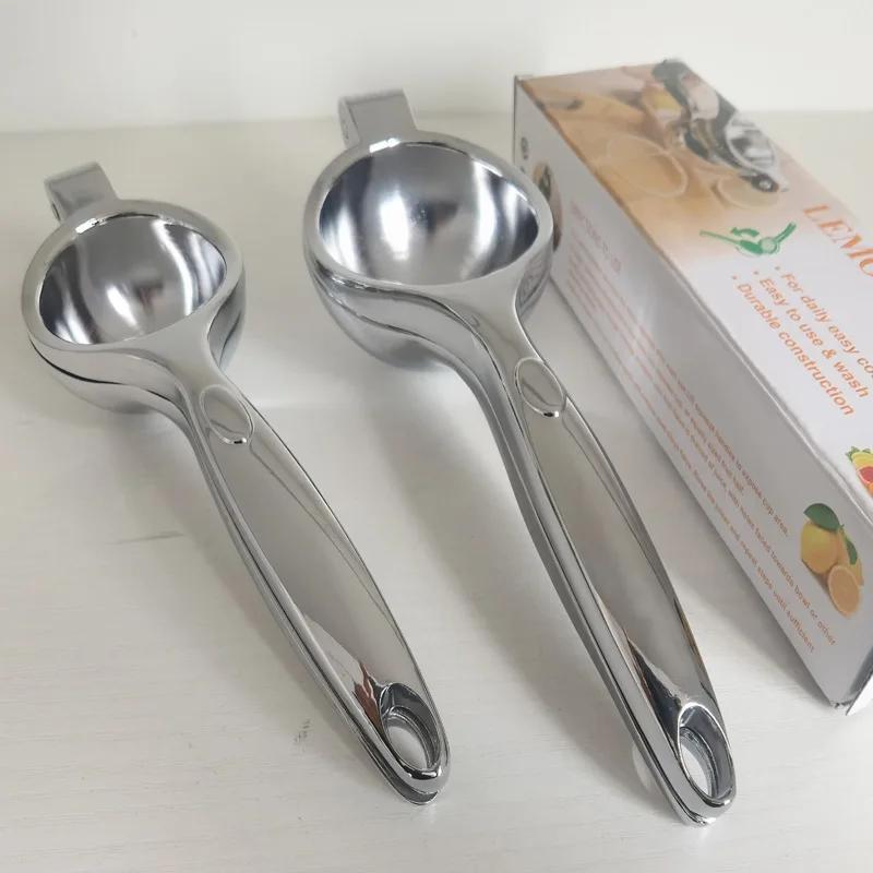 Manual Lemon Squeezer and Metal Citrus Juicer - Citrus Juicer and Lemon Juicer with Curved Handle Hand Press -Kitchen Handheld M
