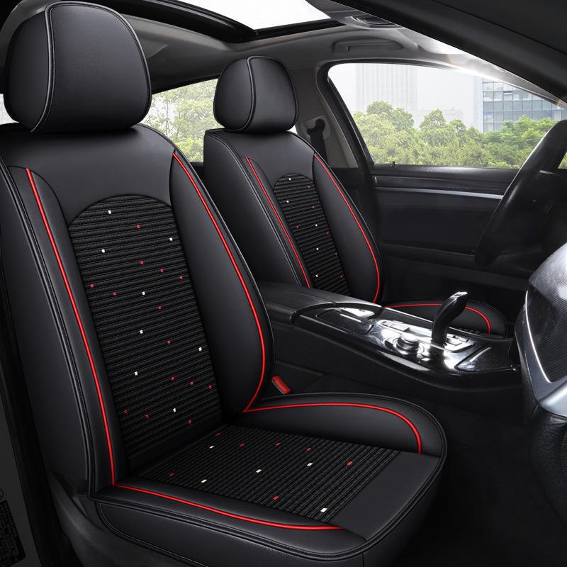 Sommer is silke bilsetepute for småbileier og passasjer, lær full omsluttende enkeltsetetrekk for lastebil, universell passform