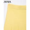 Zaprha 2025 Summer New Fashion Wide Pleat Simple and Versatile Casual Knitted Mini Skirt 5755040