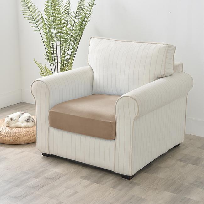 Sofa Seat Cover, Velvet, Beige, Coffee With Milk 50-65Cm