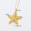 European Ocean Life Starfish & Shell Gold-Plated Clavicle Pendant