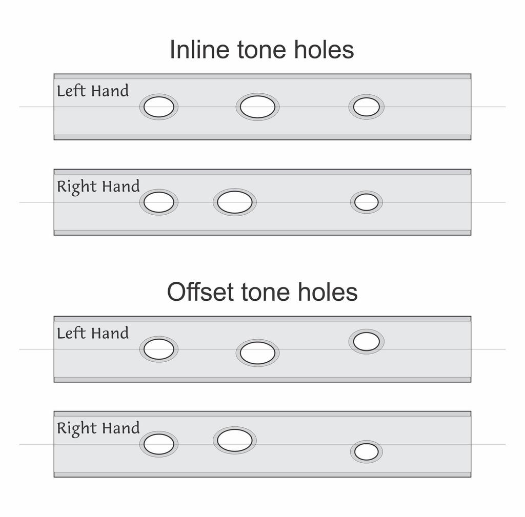 Hall Crystal Flute D Offset Clear Crystal Flute D Pipe Total Length 553mm