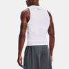 Under Armour HeatGear Compression Contrast Logo Sports Tank Top Men Tops White 1368352-100