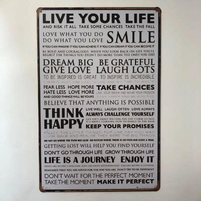 Civilized Bathroom Rules Tin Sign for Bathroom & Bar Wall Decor