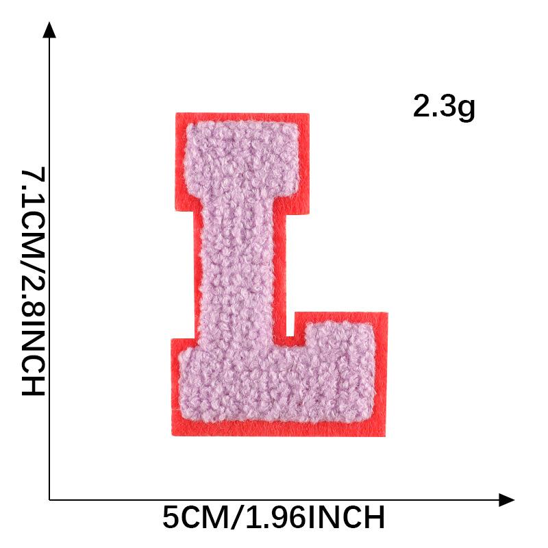 Diy Patch Sticker Letter Towel Embroidery Cloth Sticker Multi-Color Cloth Label Clothing Accessories Badge Embroidery Sticker