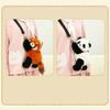 Crooked Head Bag Raccoon Panda Cute Plush Dolls Toy Children Gifts Birthday