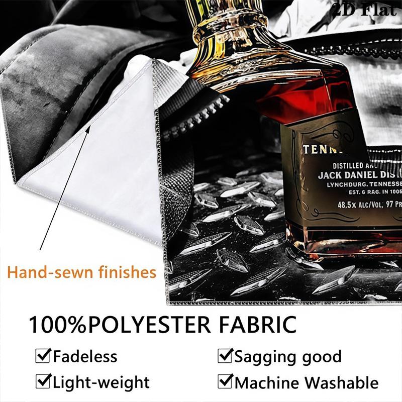 Jack Daniel'S Tennessee Whiskey Bottle Tapestry Wallmounted Background Cloth Atmospheric Background Cloth Homestay Soft Decoration Tapestry