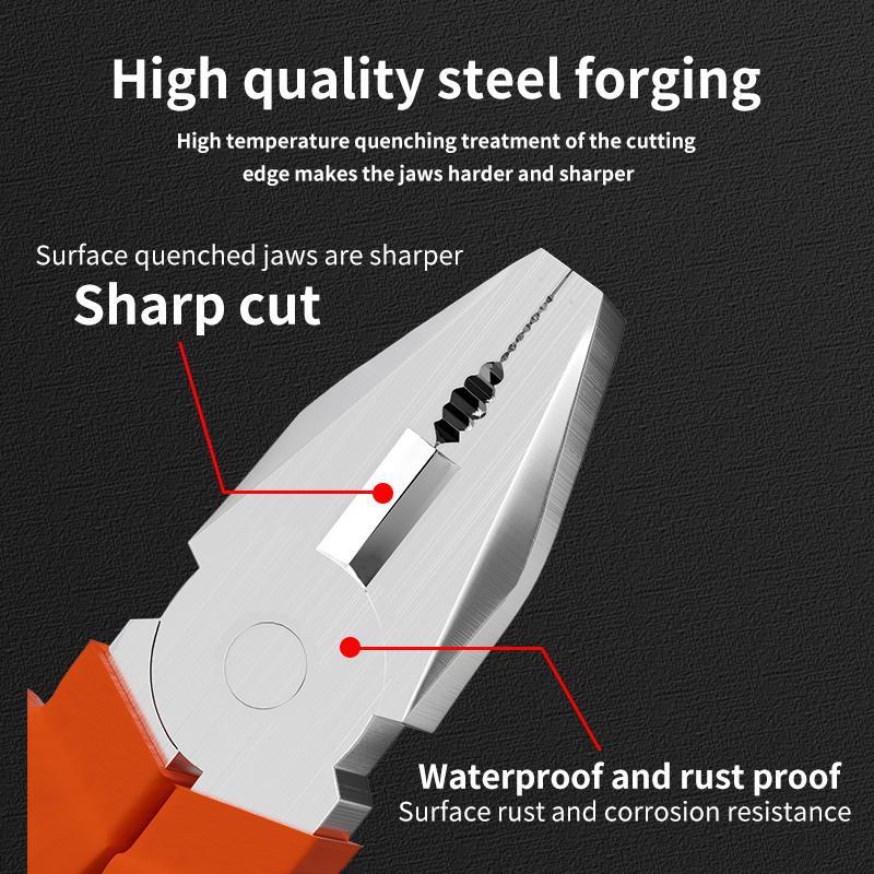 3-Piece Set of Wire Pliers, Diagonal Nose Pliers, Needle Nose Pliers, Industrial Grade Preferred Pliers, Durable Chromium Vanadium Steel, Suitable