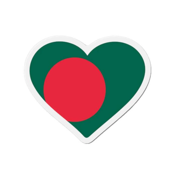 Aimant Coeur Drapeau Bangladesh - Multicolore - 10 cm - 50 pièces - Résine synthétique - Mixte