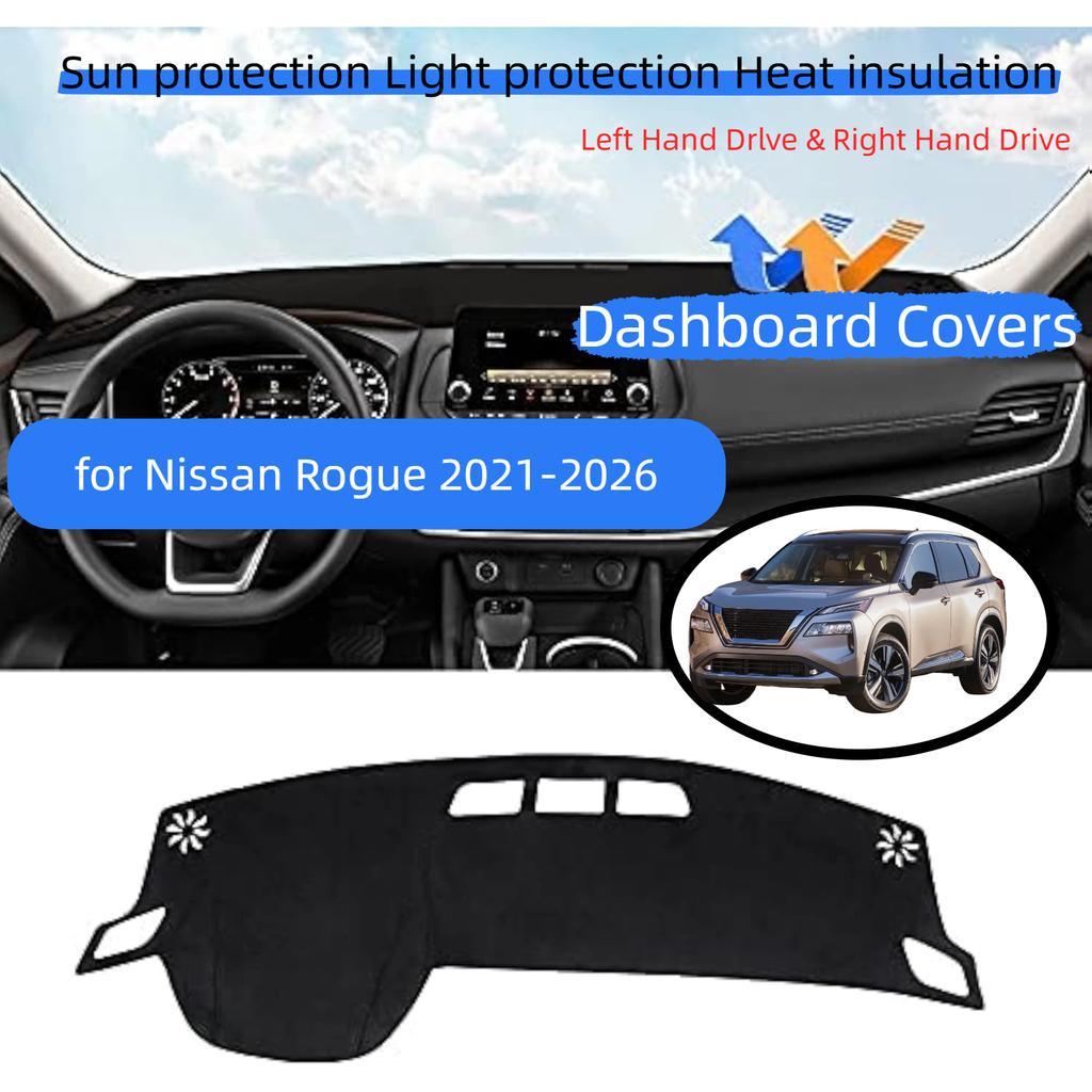 Dashboard Cover Mat for Nissan Rogue 2026-2026 2026 Accessories Dash Cover Flannel Dash Mat Sunshade Glare UV Rays Protector