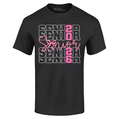 Senior mit Schleife Abschlussjahrgang 2026 T-Shirt Niedliches Senior-Absolventen-Shirt