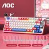 AOC GK300 Kabelloses Tri-Mode RGB Tastatur & Maus Set - Mechanisches Gefühl für Gaming und Bürogebrauch mit Bildschirm