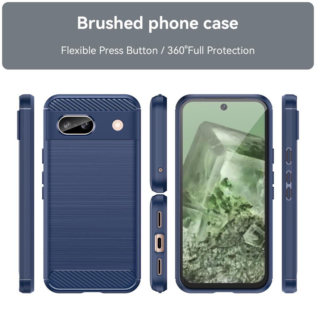 Brushed Texture Case For Pixel 8A Google Soft Silicone Protective Back Cover for Google Pixel8a Luxury Matte Cases Coque Fundas