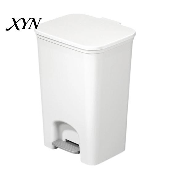 Touchless Trash Bin with Lid Slim Can, Pedal Step Design, Odor Proof Wastebasket, Narrow Can for Toilet Area Garbage Waste Basket, Office Kitchen