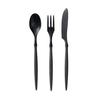ARAS 3-Piece Small Cutlery Set, Dishwasher Safe, Made In Japan, Durable and Made with Tritan Plastic, 17cm Spoon, Fork, and 19cm Knife In Gray, Heat-R