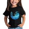 Children's Fashion Daily Printed Round Neck Short Sleeved Casual T-shirt Top