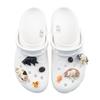 Crocs Classic Clog 3D Pendant Cat Element EVA Lively and Cute Gift Box Version Clogs for Women White