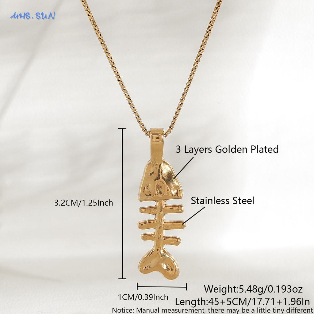 MHS.SUN Seestern Muschel Muschel Anhänger Halsketten Für Frauen Männer Edelstahl Trendige Kette Choker Strandparty Schmuck Sommer