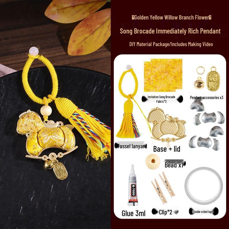 Song Jin DIY Keychain Kit: Year of the Horse Charm - Handcrafted Gift & Intangible Cultural Heritage