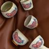 Hand Painted Fish Antique Chinese Teacup Ceramic Carp Single Cup Home Personal Tea Set Retro Kung Fu Household Tea Cup New