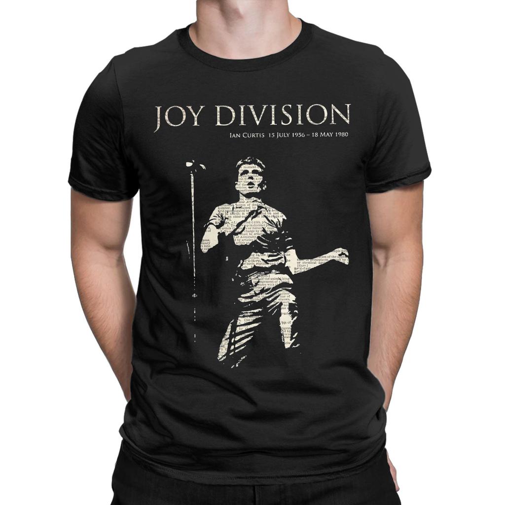 Joy Division Punk T-shirt Herr Bomullskläder Vintage Rockmusik O-hals Kortärmad