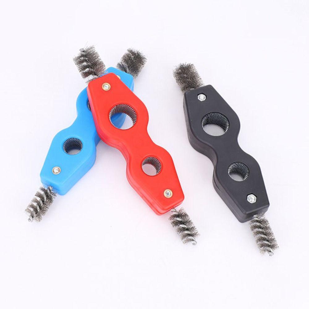 2pcs Reamer Pipe Deburrer Double-headed Wire Brush Copper Tube Polishing Tool  Aluminum Pipe