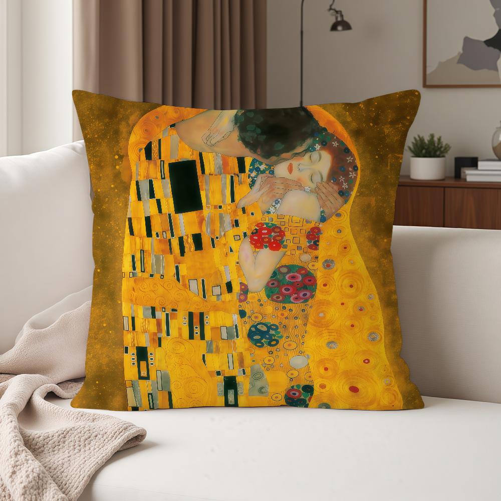 Federa Cuscino Il Bacio G-Gustav K-Klimt Adatta Per Camere da Letto Soggiorni Auto Decorazione Casa