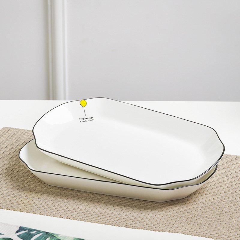 Abay Ceramic Fish Plate Set