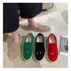 Suede Flat Bottomed Oversized Low Top Single Shoe for Women, with A Soft Sole and Lightweight Solid Color Sole, Suitable for Wearing On The Sole