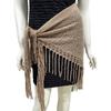 Bib Triangle Scarves Shawl Windproof Thickening Thermal Neck Warmer With Tassels Snap Fastener Snood Cowl Tube Women Lady Girl