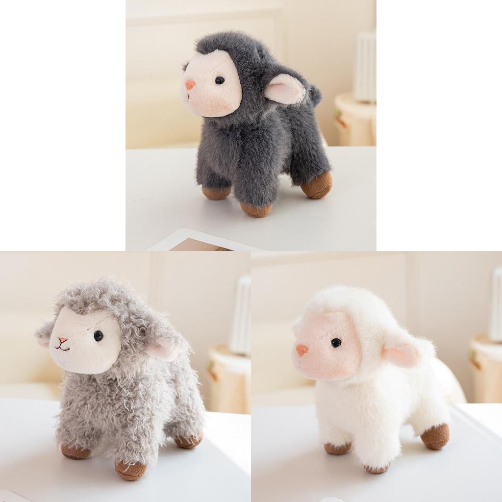 Cute Curly Wool Sheep Plush Toy With Pp Cotton Filling For Children And Gift Giving