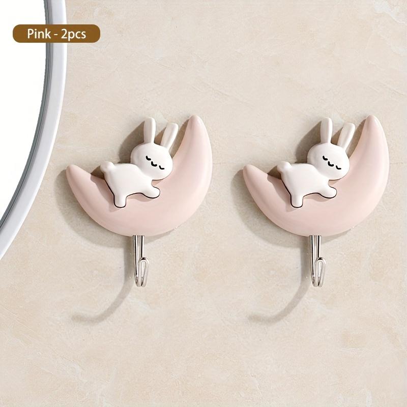 Adorable Cute Rabbit Creative New Hook, Bohemian Dopamine Color Clothes Hook, Clothes and Hat Hook, Bedroom Porch Bathroom Decoration
