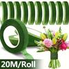 1 Rolls Floral Gardening Tape - 20m Self-Adhesive Green Floral Stem Tape - DIY Craft Material for Bouquet Wrapping, Wedding Supplies and Decoration