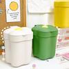 Desktop Trash Can with Lid Flower Shape Large Capacity Living Room Bedroom Trash Storage Bucket Household Supplies