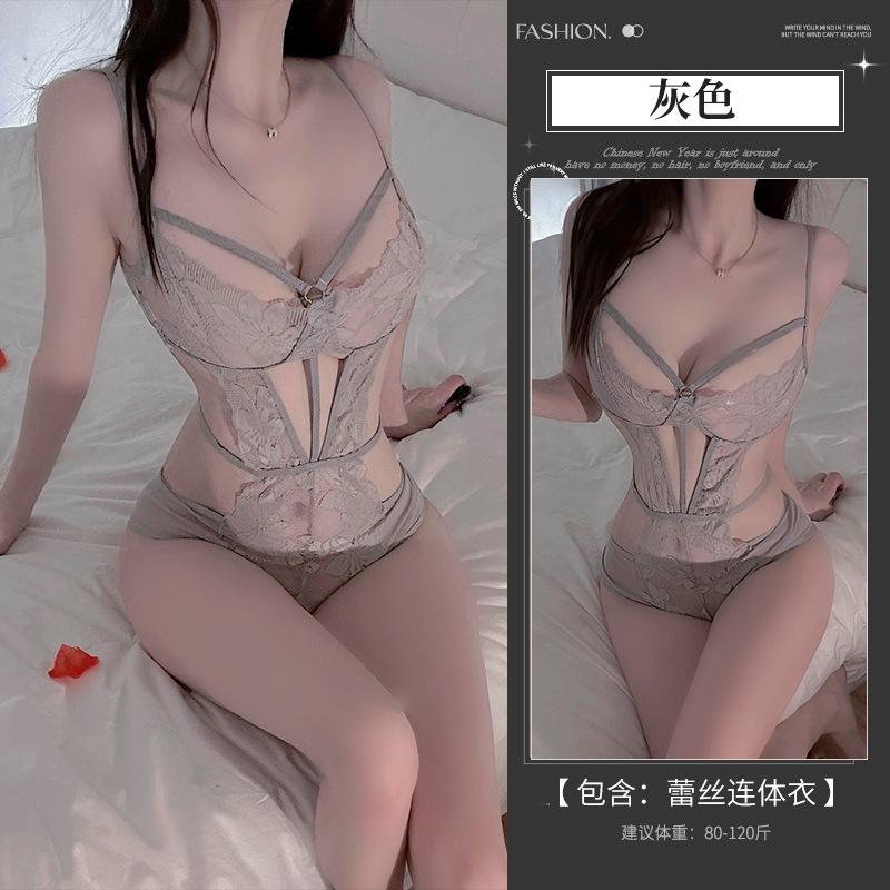Sex underwear pure desire sexy royal sister temptation lace underwear perspective free onesie women's purple suit