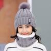 Hat Soft Women's Winter Hats Hat Scarf Fashion Wool Knitted Beanie Skullies Hat Outdoor Cycling Warm Beanie Bonnets For Women