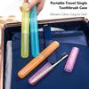 Portable Travel Toothbrush Case, Breathable Toothbrush Protective Cover Bathroom Storage Box for On-the-Go, Vacation and Business Trips